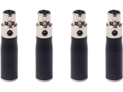 Adaptador De Audio Xlr Mini De 3 Pines Macho A 4 Pines, Convertidor De Señal Hi-fi (4 Unidades).