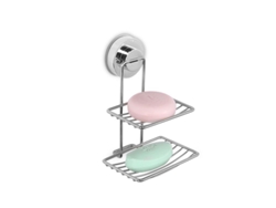 Jabonera De Baño Con Ventosa, Acero Inoxidable, Diseño De 2 Niveles, Antimoho.