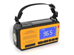 Generador de radio portátil con pantalla digital y función multifuncional, batería solar de emergencia de 10000 mAh. GOKOCO