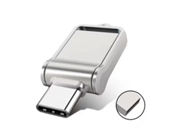 La unidad flash móvil tipo C se puede utilizar para teléfonos móviles y computadoras 256 GB Silver Siurn