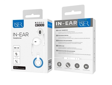 Auriculares In-Ear ISER para iPhone Iser C6009 Blanco