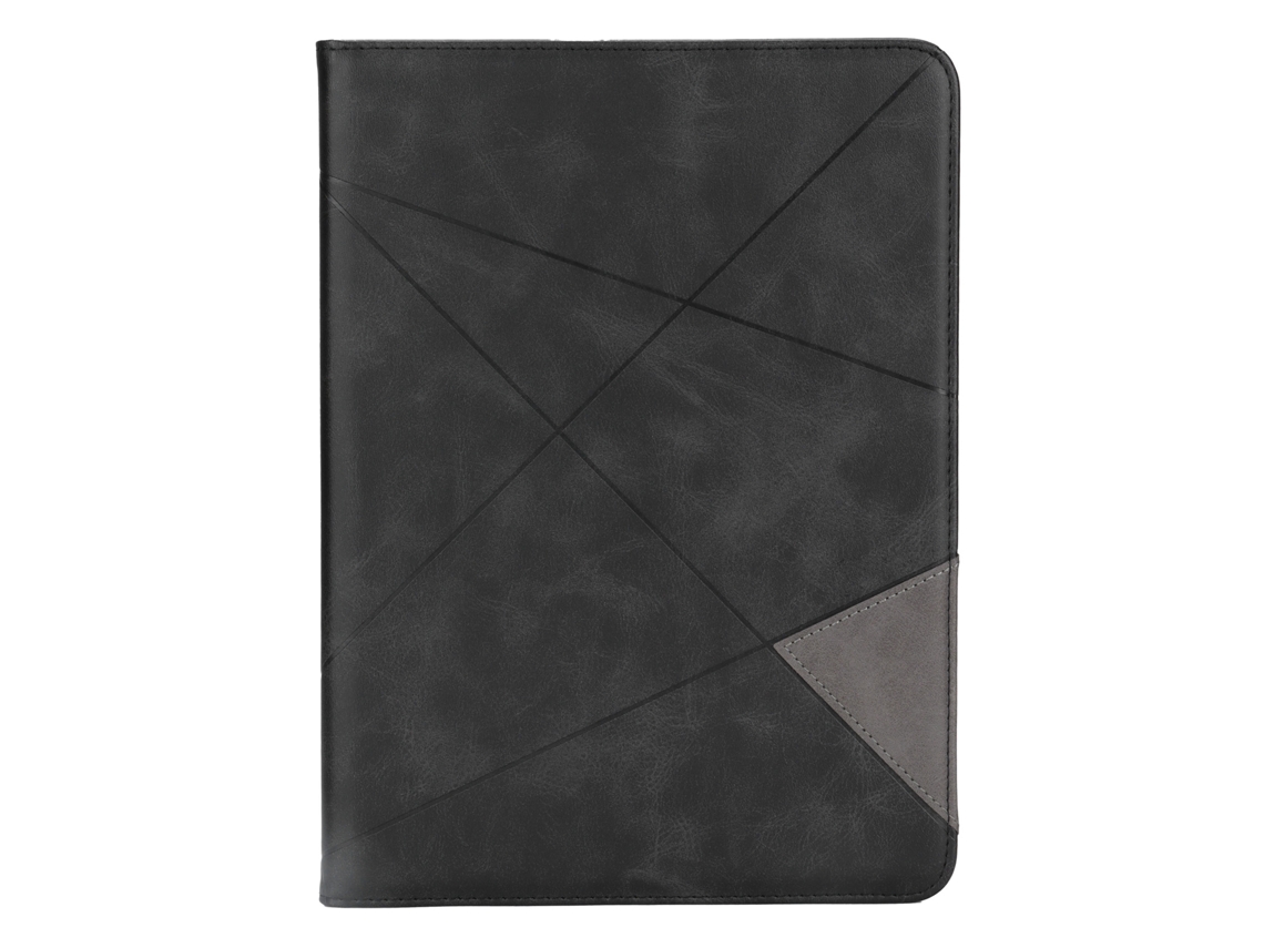 Funda de piel sintética prismática ultraligera y duradera para tableta iOS 9.7 (negro y dorado claro)
