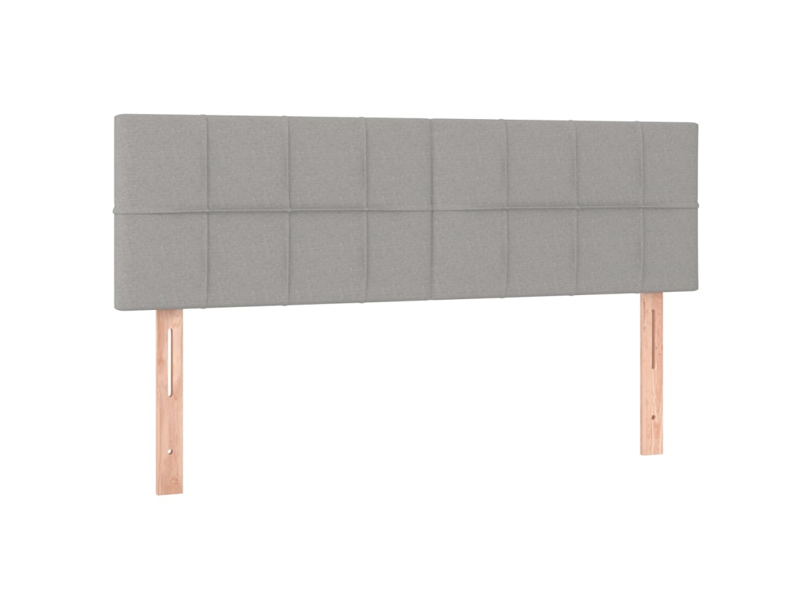 Juego de cabecero de tela de 2 piezas 72x5x78/88 cm Gris Claro MAISON EXCLUSIVE