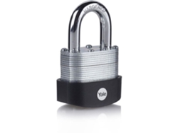 Candado Yale de acero laminado para exteriores de 50 mm, alta resistencia a la intemperie