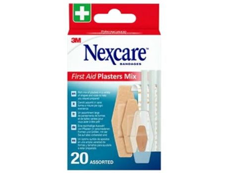 Curativo Nexcare First Aid Plasters Mix 20 Apósitos 3M