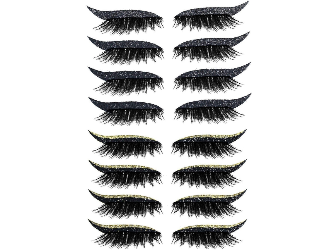 4 pares de adhesivos reutilizables para párpados y pestañas, maquillaje instantáneo y fácil de aplicar. Rosewell