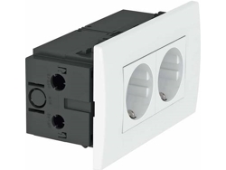 Unidad de enchufe Vertr de 2 vías 84x140x59mm Rt Sde Obo Bettermann (6119409)