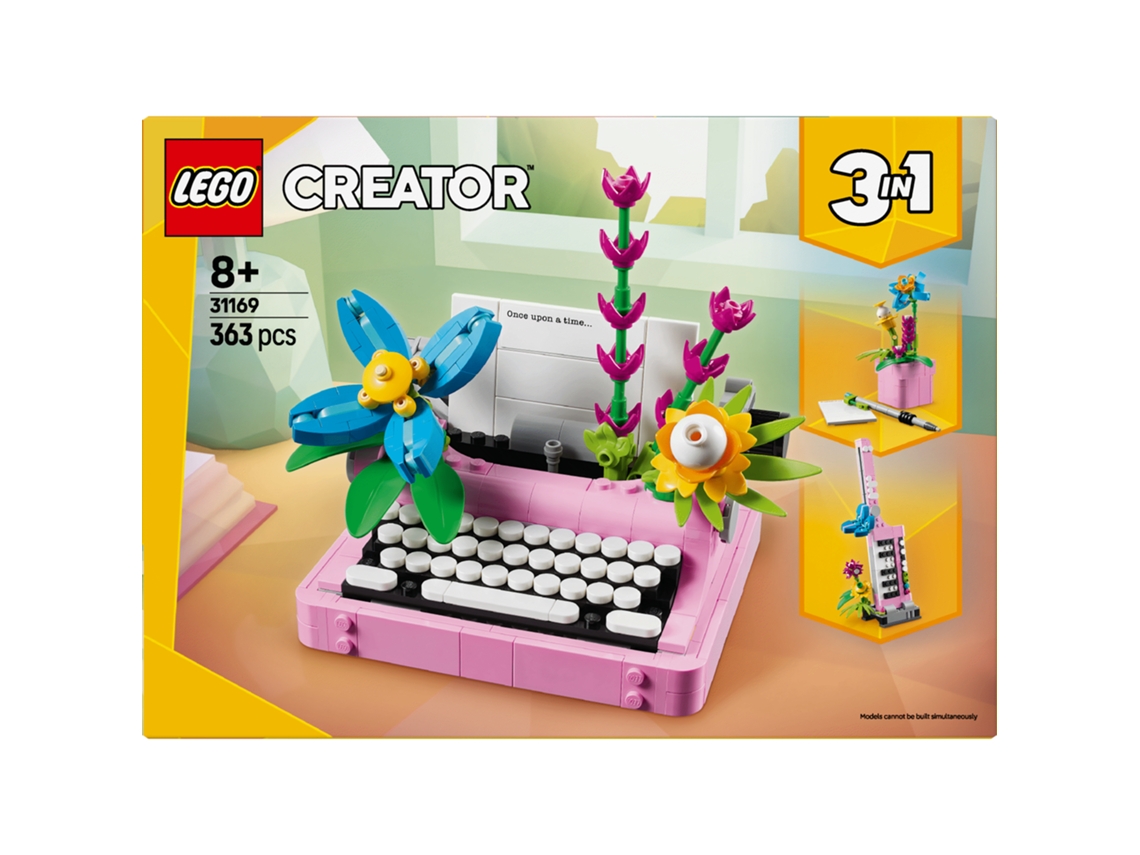 Lego 31169 máquina de escribir con flores