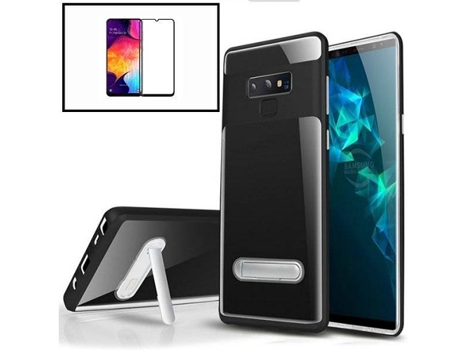 Funda + Protector Samsung S10 Spigen Crystal Hybrid (Negro)
