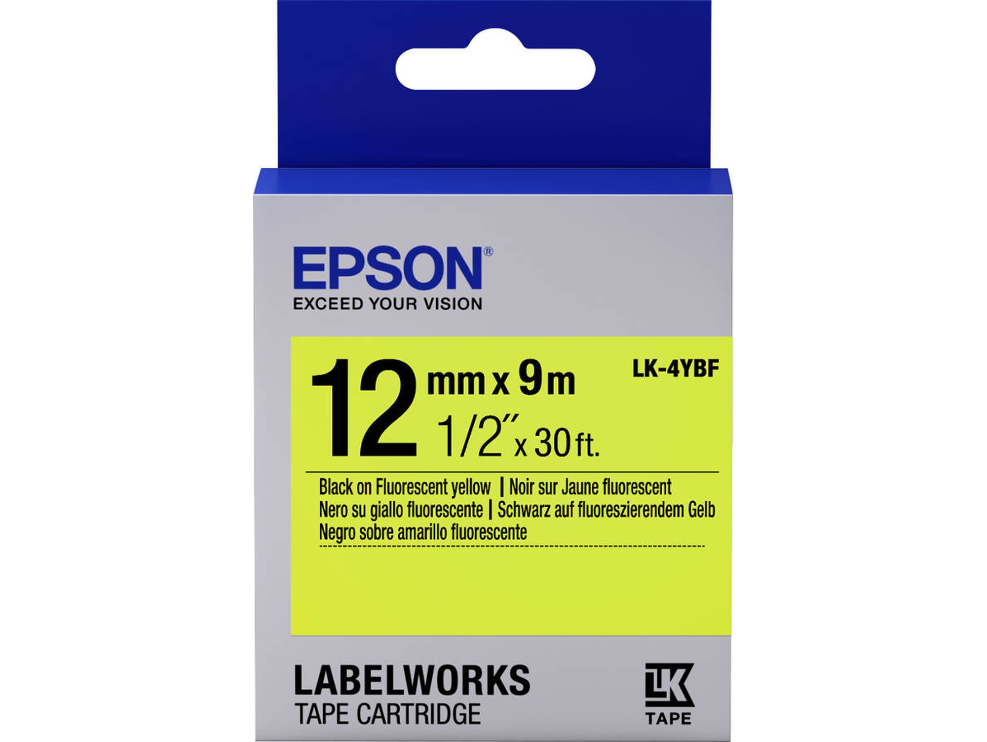 Cinta de etiquetas EPSON LK-4YBF - C53S654010