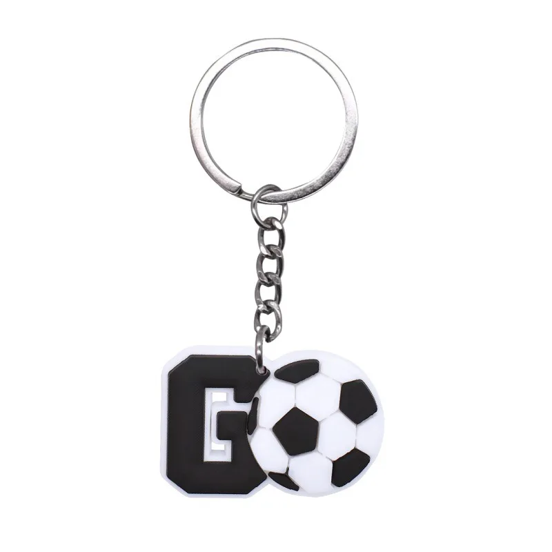 (paquete De 2) Llaveros Con Temática De Fútbol, De Goma Blanda De Pvc, Colgantes Decorativos