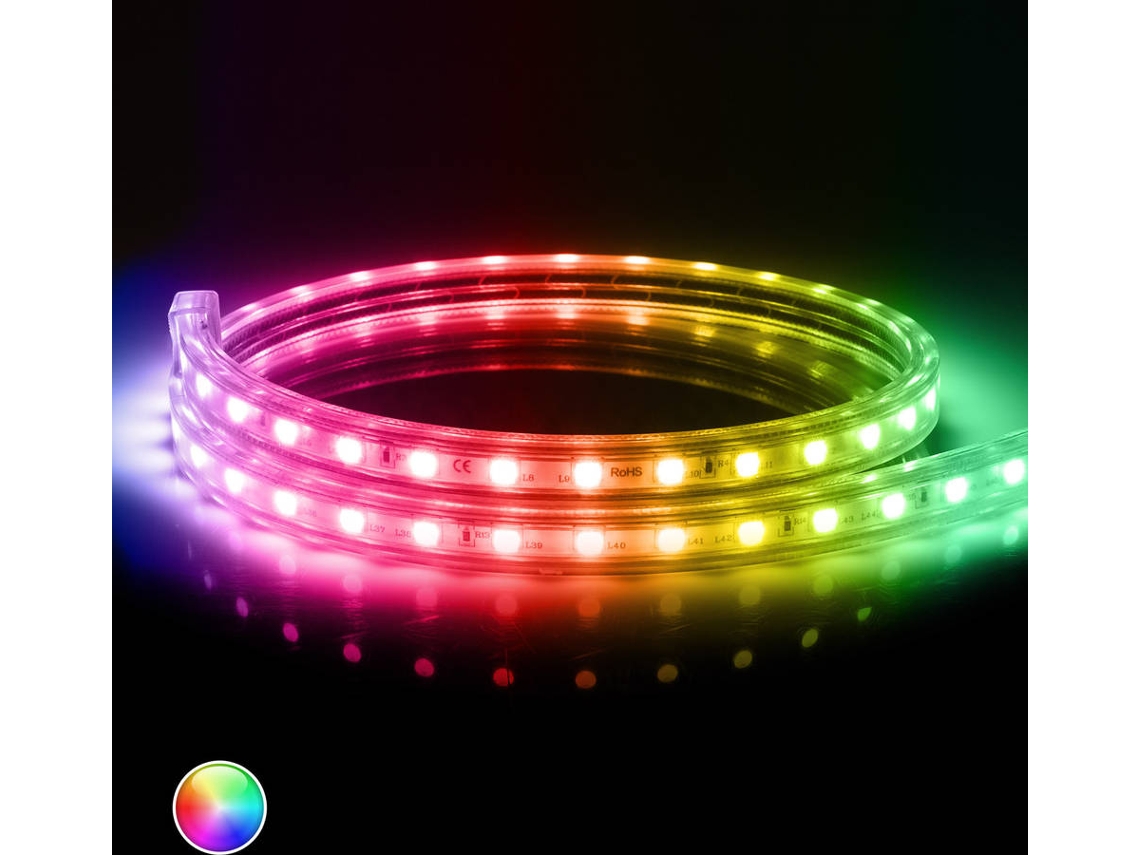 Tira LED REGULABLE PRISMCA RGB 220V AC 60 LED (2 m)