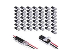 50 Conectores De Doble Cable Con Hebilla De Bloqueo, Conectores Enchufables 2 Pines 2 Vías Universales