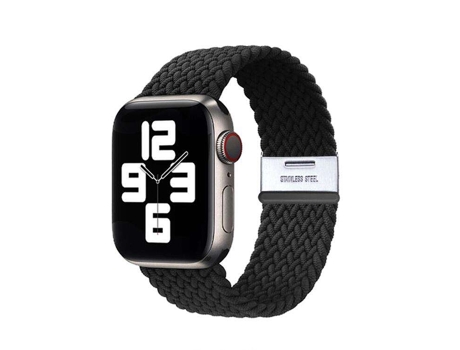 Correa Pulsera Trenzada Flexible para Apple Watch Series 8 41Mm Negro