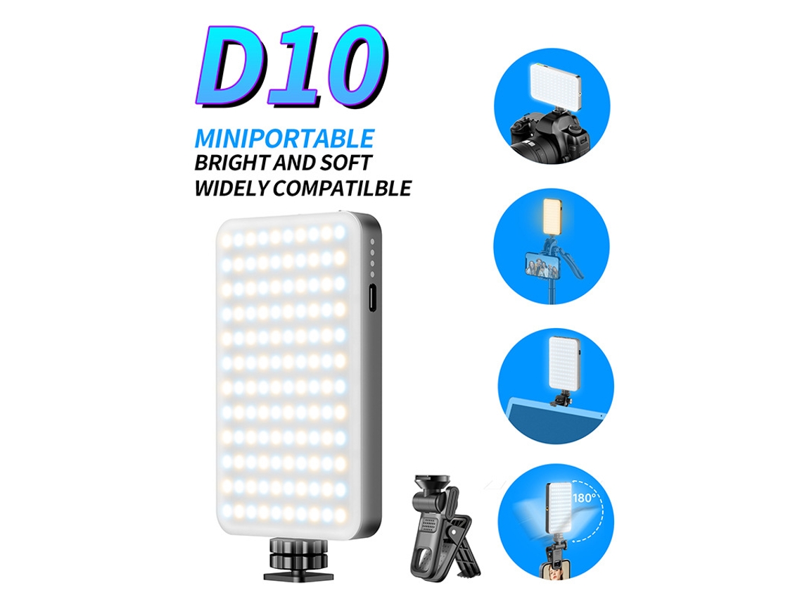 Luz de video LED Eifson 120 CRI 95 2500K 9000K Luz en cámara Tiempo de trabajo continuo 90 minutos