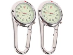 Reloj Cuarzo Mosquetón Acero Inoxidable Diseño Mochila Fosforescente Juego 2 Piezas Escalada Actividades Libre