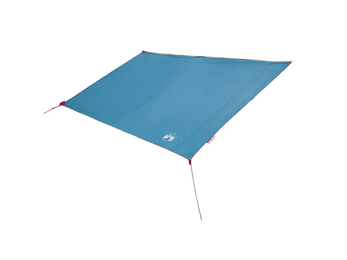 Lona impermeable con techo azul.