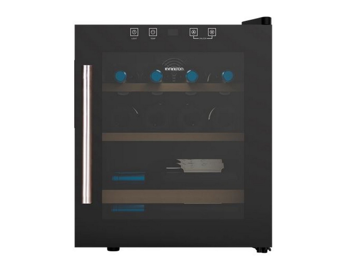 Vinoteca INFINITON WFL-15C, 15 garrafas, No frost, Luz LED, G, Crystal BLACK