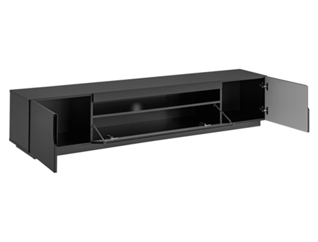 Mueble de TV AKL FURNITURE PRIVATE Eston (Negro - Madera de ingeniería - 200x35x43 cm)