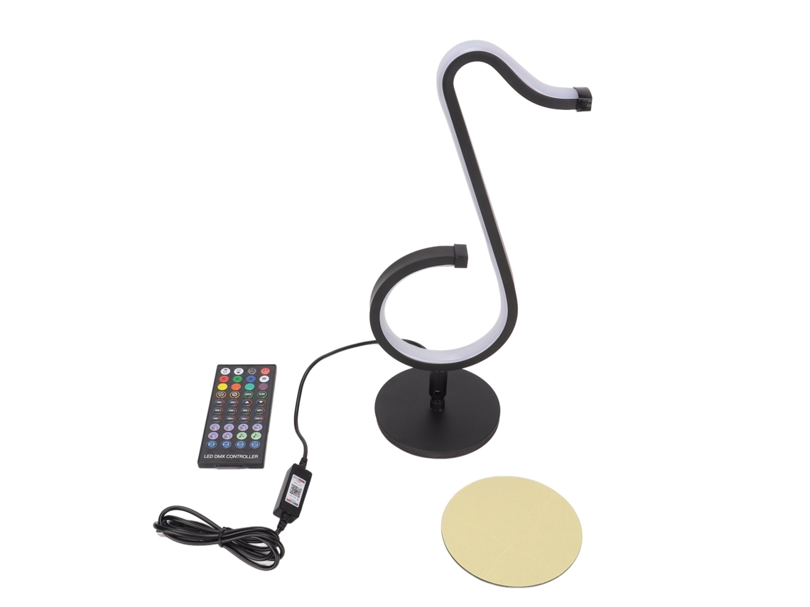 Lámpara De Mesa Rgb Con Forma De Nota Musical, Control Inteligente Y Rotación De 180 Grados: Ideal Para La Sala De Estar O El Dormitorio.