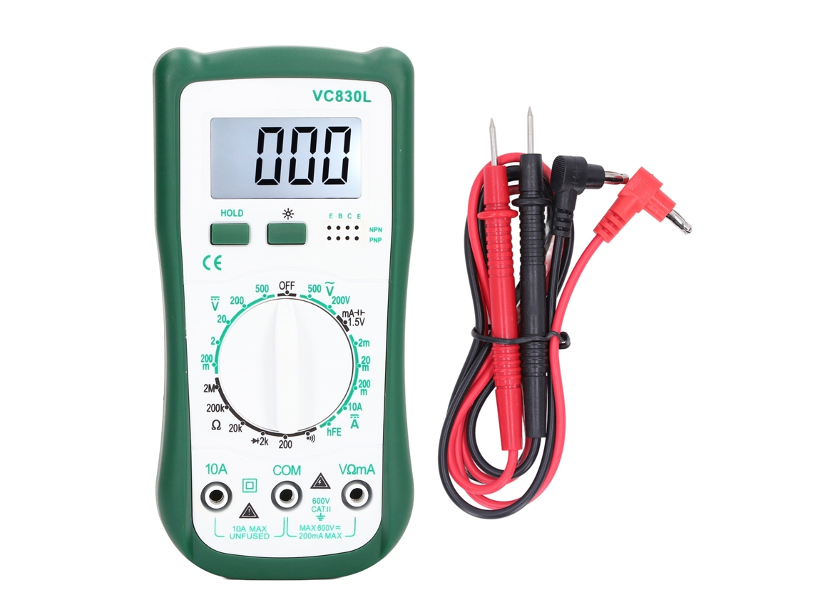 Multímetro Digital Lcd Vc830l Tester Tensão Corrente Resistência