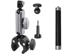 Soporte para manillar de motocicleta para Insta360 X3 X4 Edge 2 y DJI Action 4, alcance de 3 cabezales, abrazadera de 20-50 mm SFUSHOS (b)