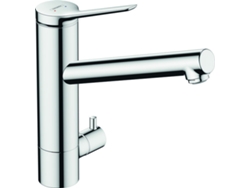 HANSGROHE Zesis M33 Mezclador monomando de cocina ComfortZone 200, válvula de cierre del aparato, CoolStart, 1 chorro, cromo, proyección de 220 mm,