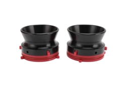 1 Par De Adaptadores De Buje Nab, Aluminio Pulido, Negro, Base Roja, 10 Pulgadas, Para Studer Revox Akai Teac