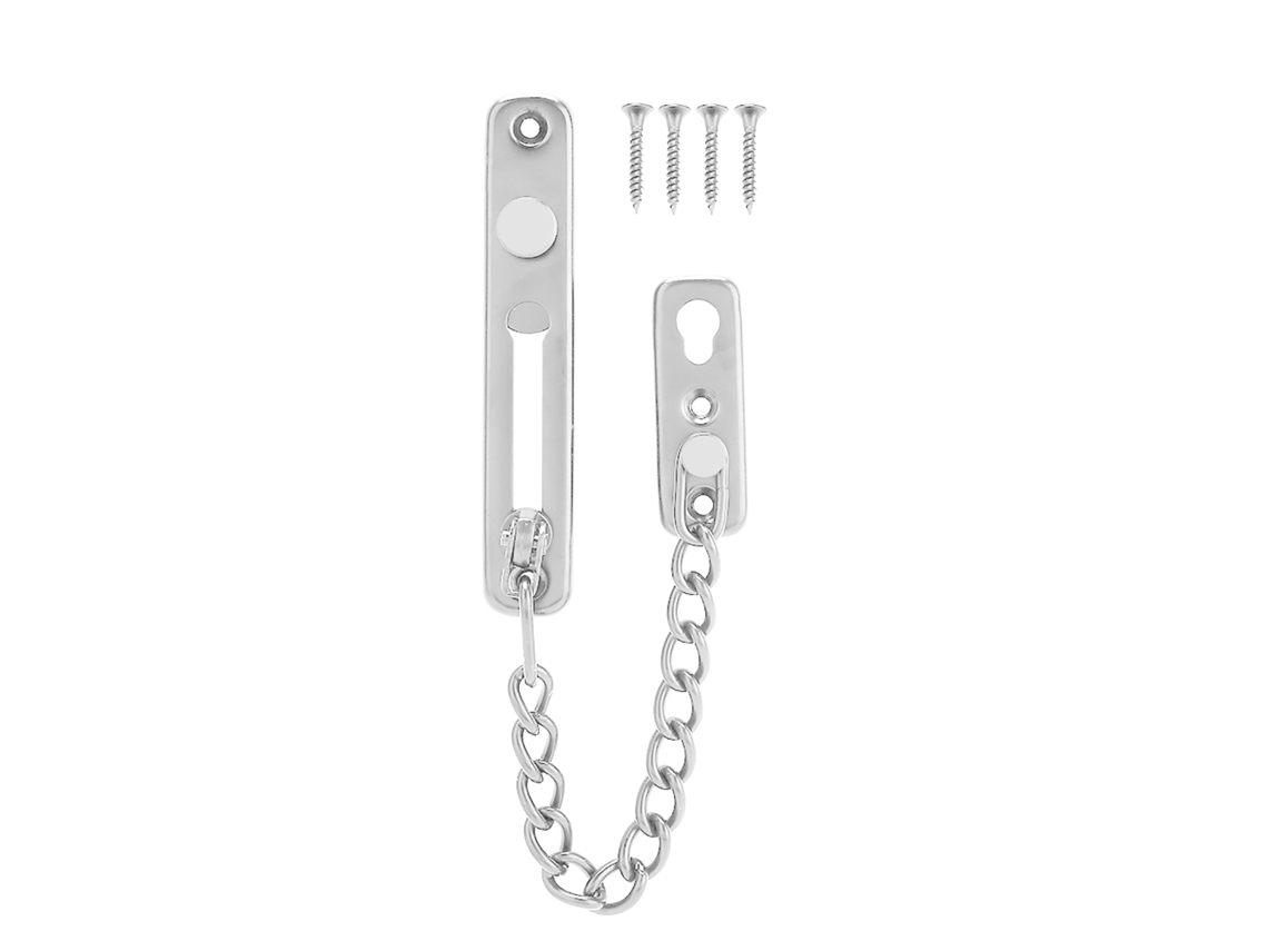 Candado Antirrobo De Acero Inoxidable 304 Con Cadena, Cerradura Segura Para Puertas Interiores, Resistente, Color Plata, N.° 3