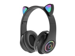 Auriculares Bluetooth Supraaurales Con Luz Led, Orejas De Gato Bonitas, Estéreo, Ajustables Y Recargables