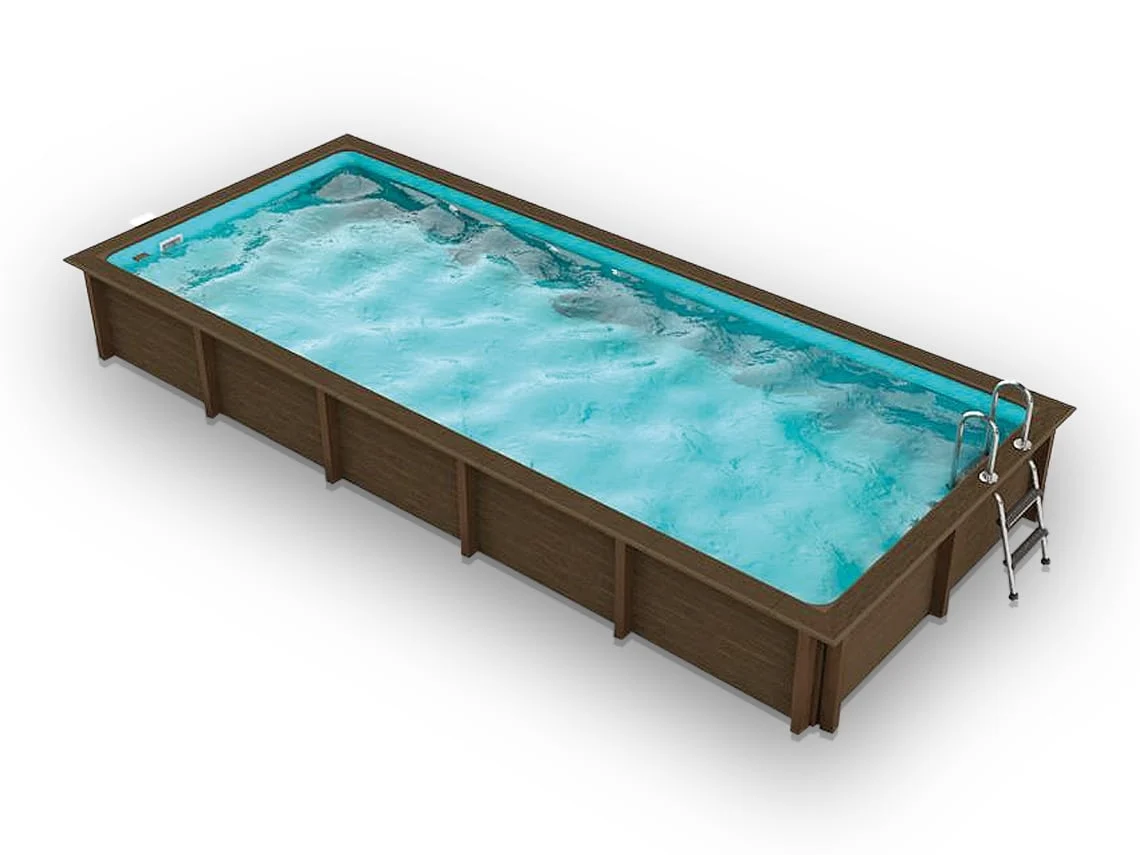 Piscina de Hormigón en Kit Rectangular NATURALIS 03 R15 2,90x7,14m altura 1,28m