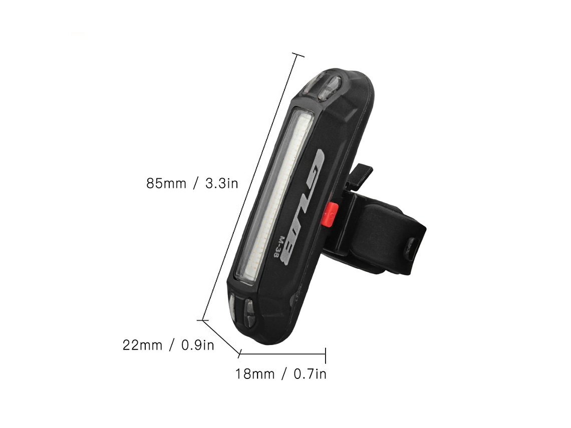 Luz Trasera Recargable Usb Para Bicicleta, 100 Lúmenes Led Con 7 Efectos De Iluminación Para Mayor Seguridad Nocturna.