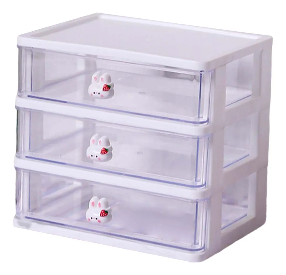 Organizador de escritorio con cajón, soporte de almacenamiento de 3 cajones vayotoy