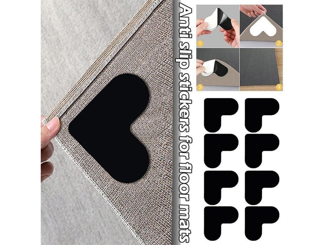 2026-adhesivo Antideslizante Para Alfombras Lavable Reutilizable Gripper Anti Deslizamiento Corazón 4-16pcs 4 Piezas