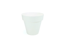 PLASTIKEN TES - Maceta Redonda Clásica Diámetro 18 cm Capacidad 25L Blanco