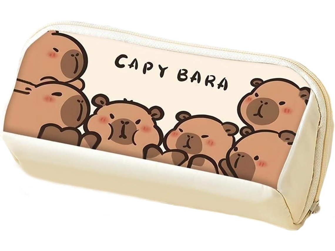 Estuche Para L Pices Con Dise O De Capibara Dibujos Animados Gran Capacidad Doble Compartimento La Escuela El Trabajo