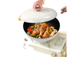 Sartén de 32 cm de diámetro, antiadherente, apta para 2-8 personas, resistente al calor hasta 380 °C, fácil de limpiar. OEM.