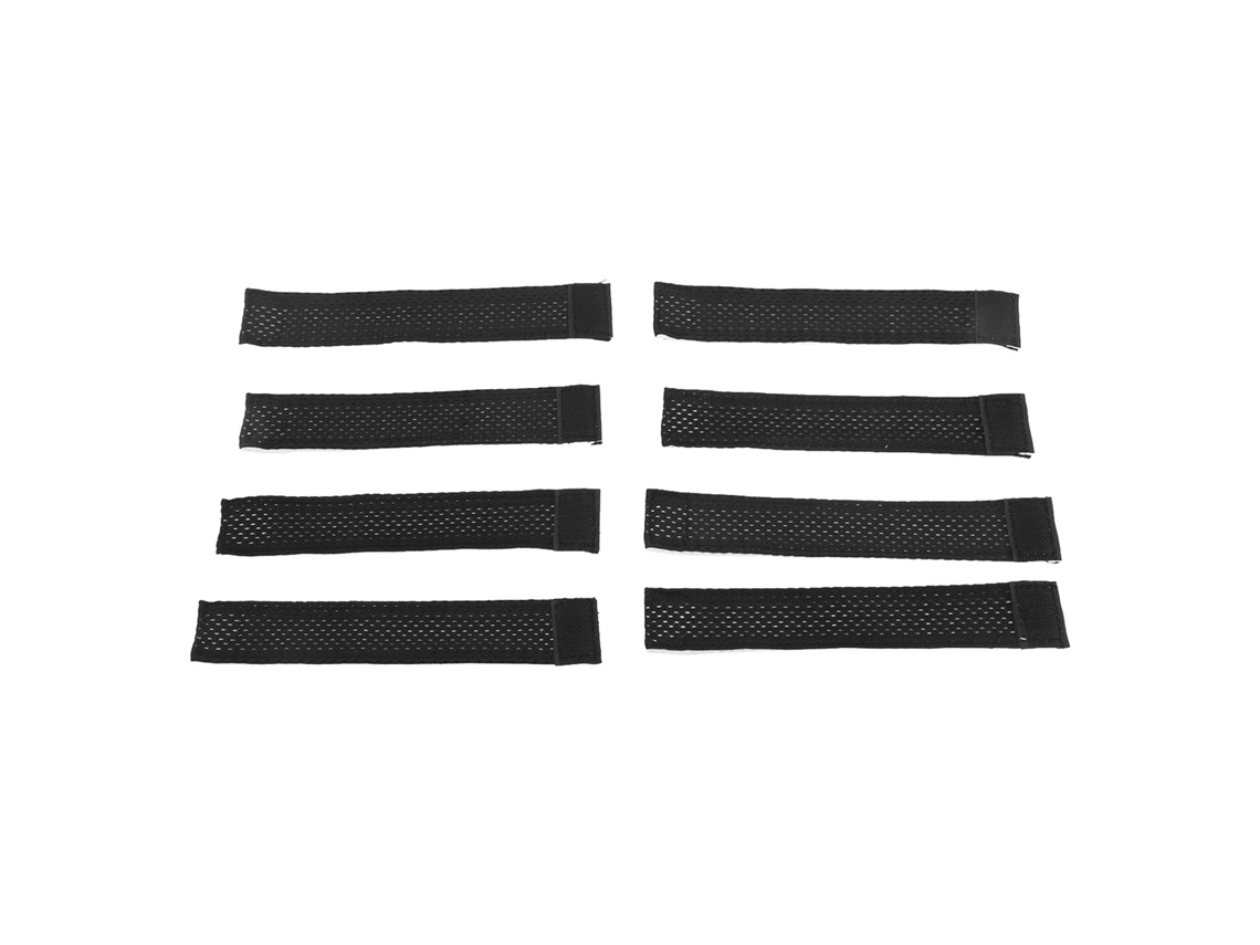 8 Correas Negras De Velcro Para Mangas De Camisetas Deportivas, Sóftbol, Fútbol, Ajustables Y Duraderas.