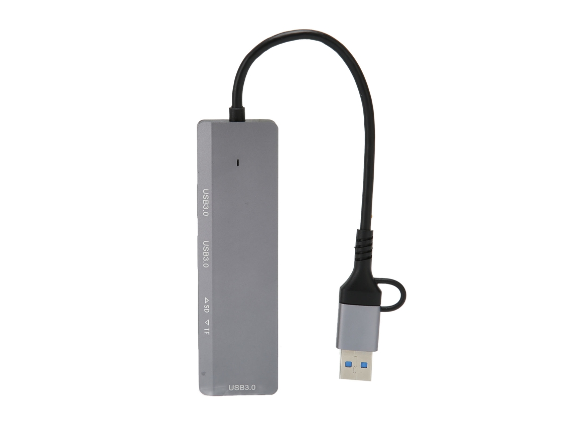 Divisor de concentrador USB 3.0 Yhl de 5 Gbps con lector de tarjetas de memoria para teléfono móvil, PC, portátil, impresora, teclado y ratón.