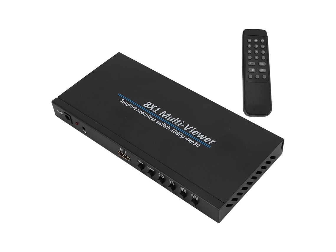 HDMI multipantalla 8x1 (4K 30 Hz, 6 modos de visualización)