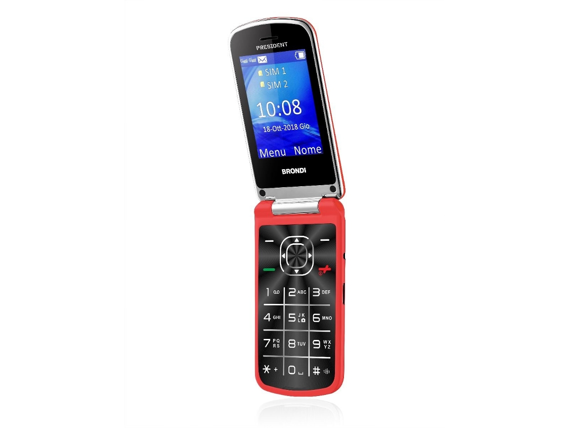 President 7,62 cm (3') 130 g Rojo Característica del teléfono BRONDI