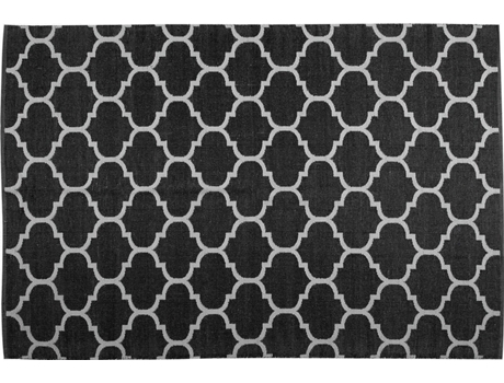 Alfombra negro/blanco 140 x 200 cm BELIANI Aladana