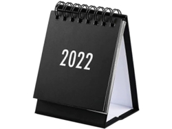 Calendario de escritorio 2024, mini, encuadernado en anillas, metálico, portátil.