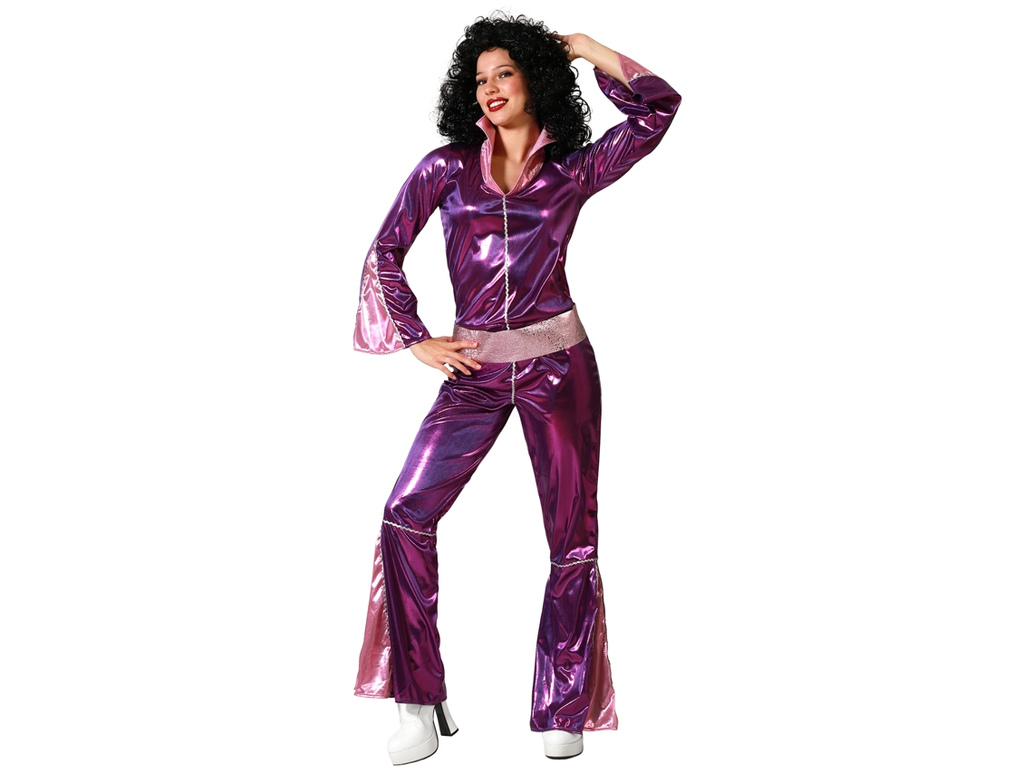 Disfraz Disco Mujer Adulto Fucsia Con Cinturón XL ATOSA