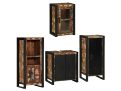 Conjunto de muebles de baño de 4 piezas con estante y puerta MAISON EXCLUSIVE