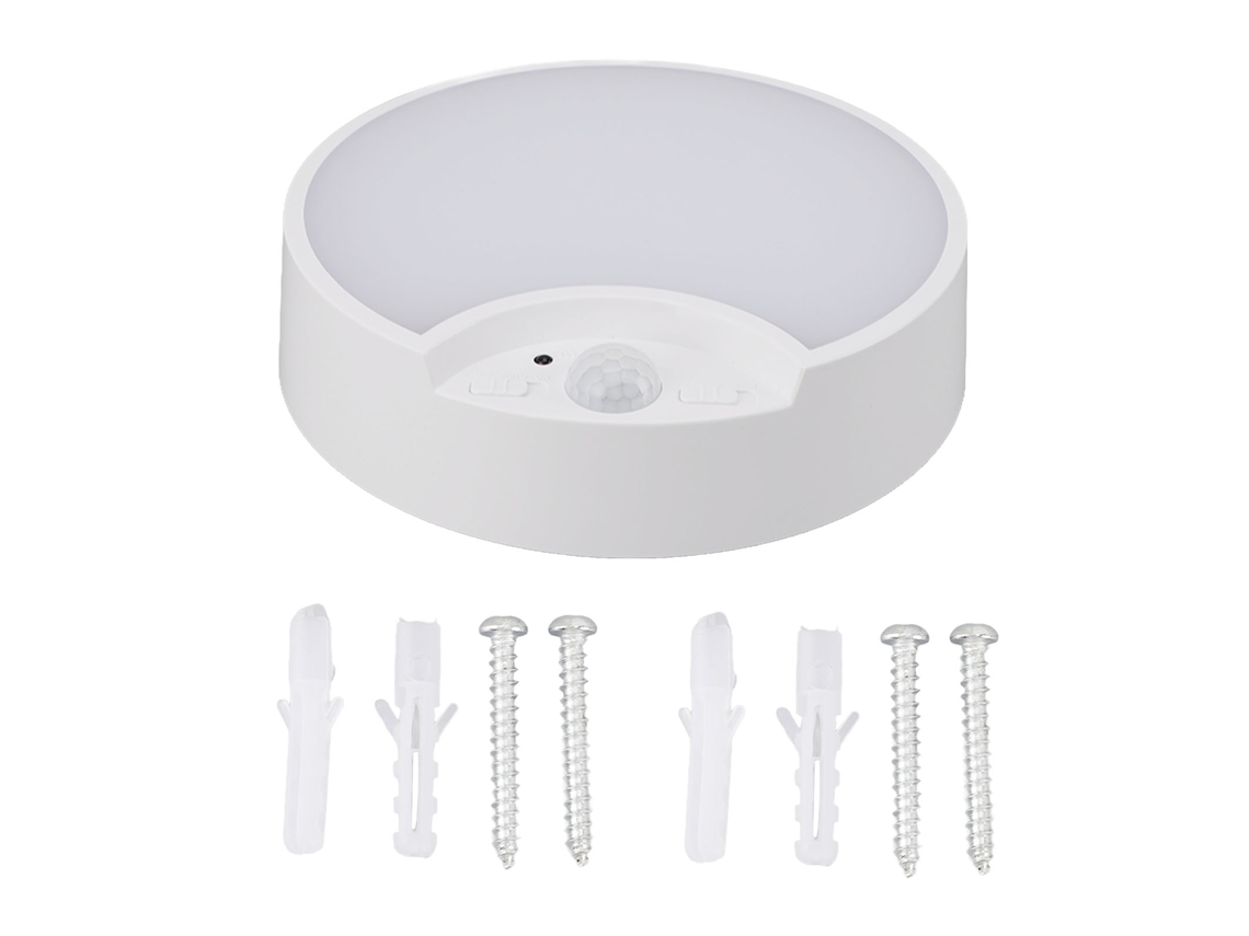 Rebe-luz De Techo Con Sensor De Movimiento Interior Inalámbrica Led Blanca Batería Para Armario Despensa Ducha Cobertizo Garaje Escaleras