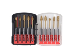 Juego De 10 Brocas De Carburo Con Mango Hexagonal De 1/4 Pulg. Para Amoladora Angular Rotativa, Metal Y Madera.