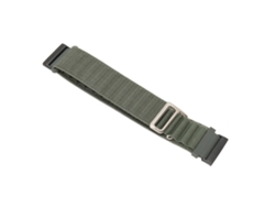 Pulsera Elástica De Nailon Tejido Para Fitbit Versa 4/3 Sense 2 Con Gancho Grande - Verde Oliva