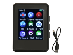 Reprodutor Mp3 Bluetooth 5.0 Tela Touch 1.77 Polegadas Com Rádio Fm, Gravador De Voz E Livro Eletrônico