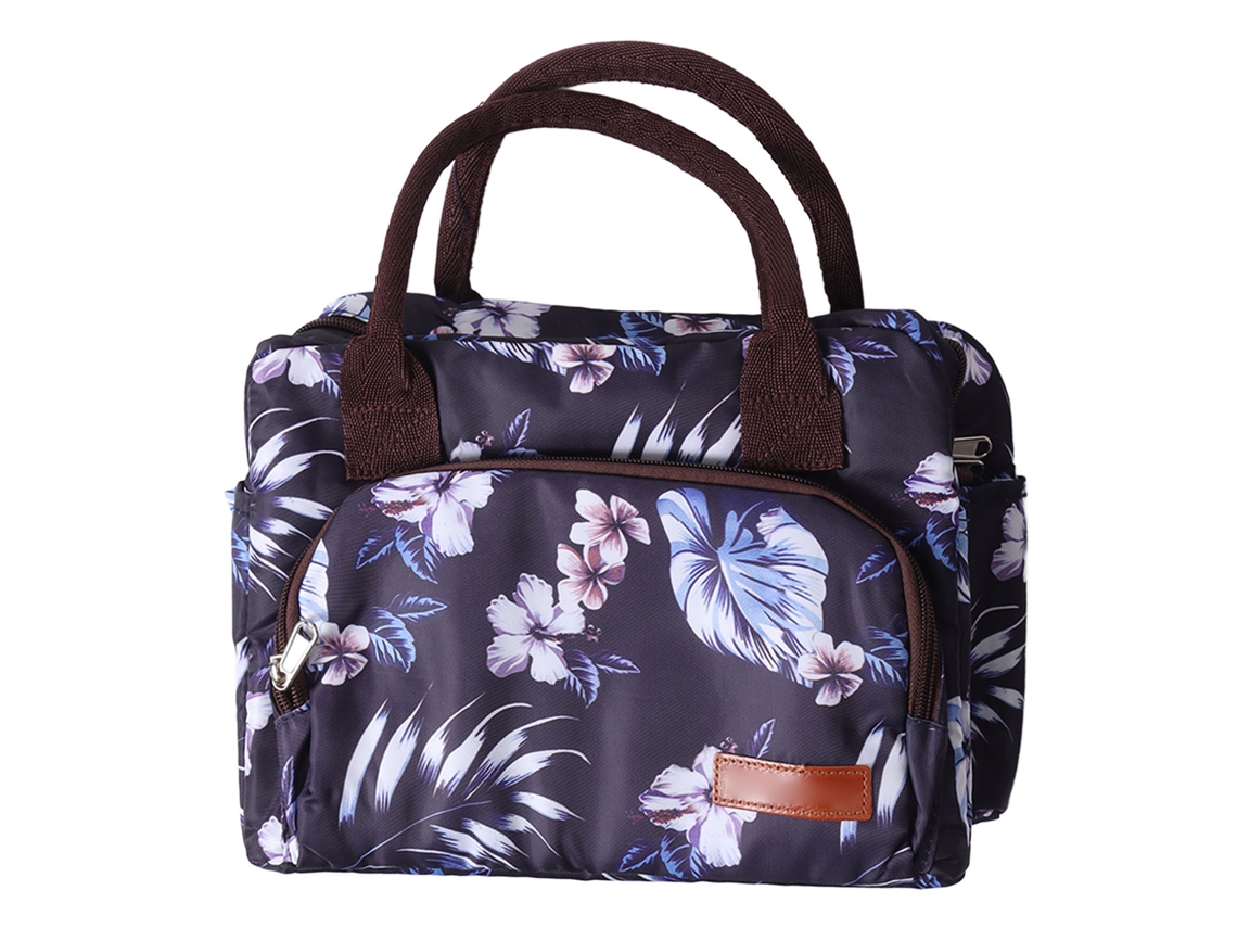 Bolsa Isotérmica De Gran Capacidad Con Estampado Floral Y Cinturón Para Madre Y Bebé.